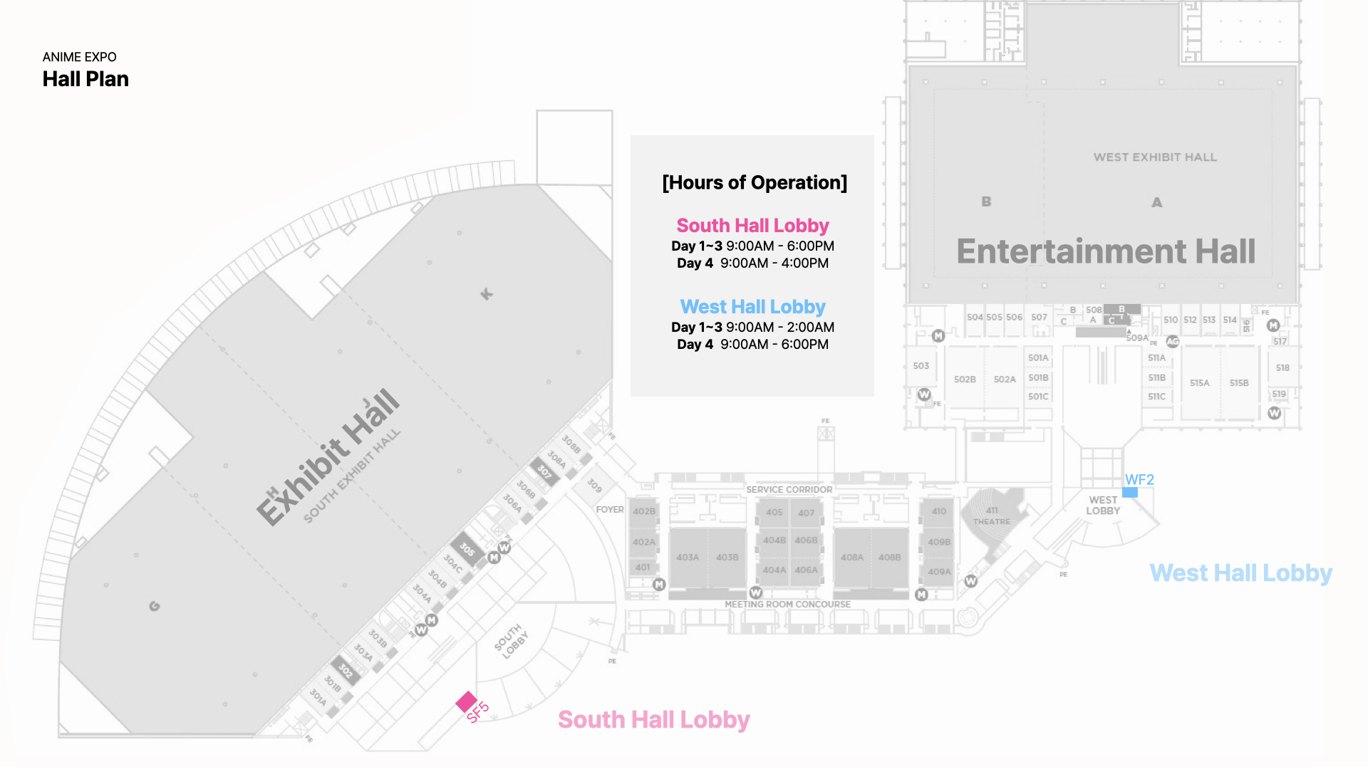 Los Angeles Convention Center Anime Expo Hall Plan by Experiential Marketing Agency