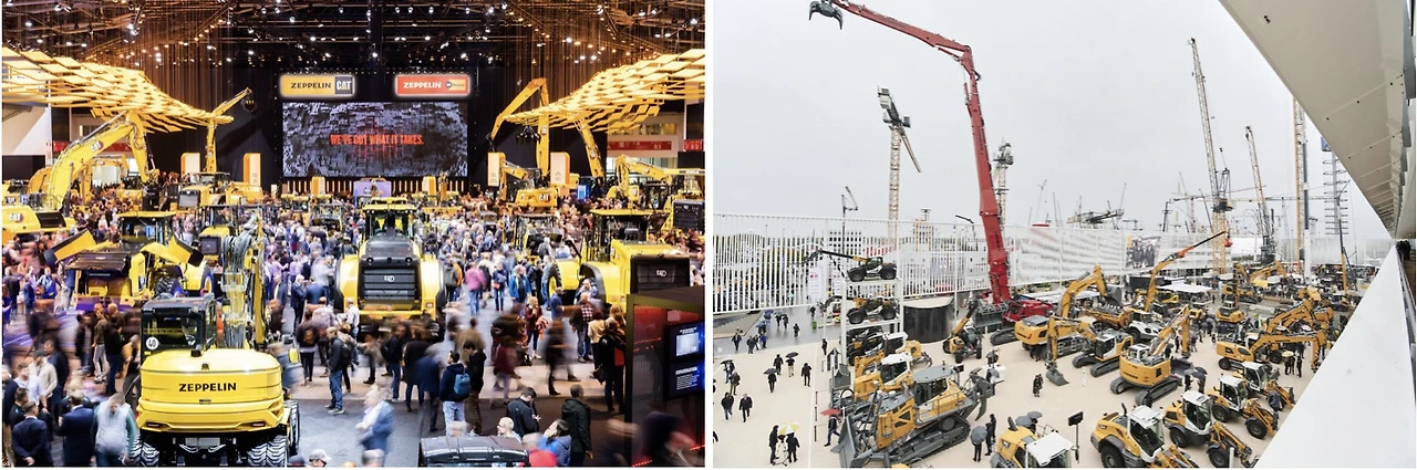 Bauma construction machinery trade show in Germany: Zeppelin & Liebherr